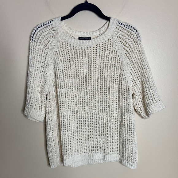 NWT Eileen Fisher Open Knit Organic Cotton Top size X-Small - Picture 1 of 5